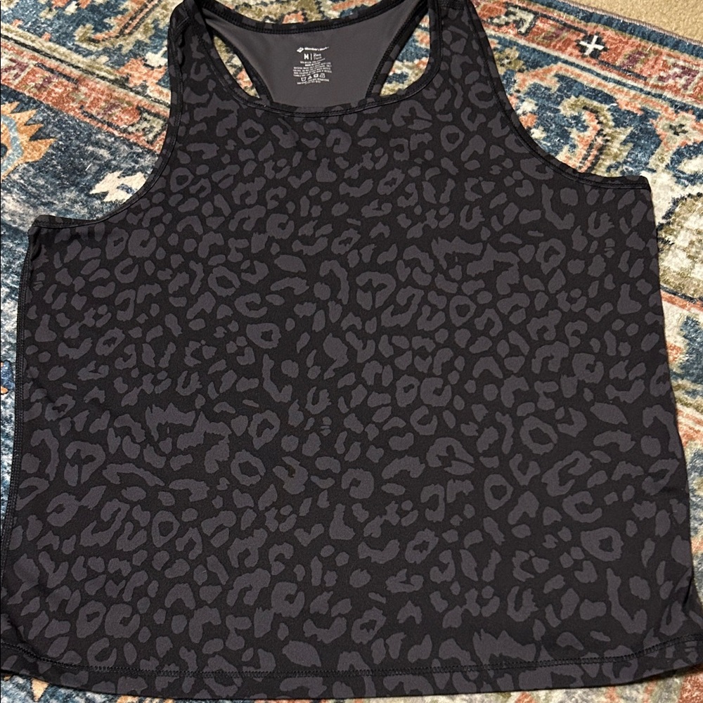 Member’s Mark animal print soft workout zen tank top size medium